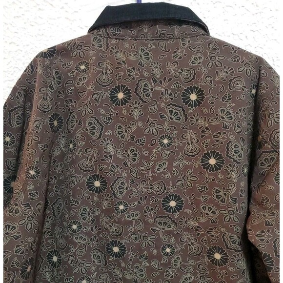 NWT DICKIES Ellis Floral Print Duck Brown Canvas Cropped Jacket Sz 2XL - Picture 9 of 16
